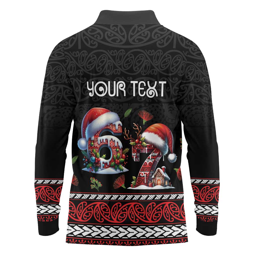 Aotearoa Six Seven Personalized Long Sleeve Polo Shirt New Zealand Funny Christmas - Aussie Hoodie