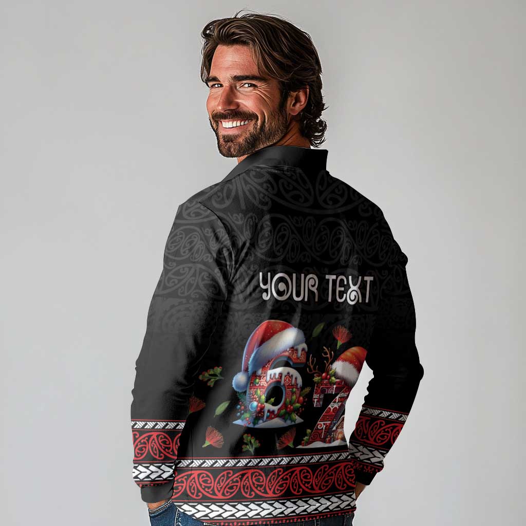 Aotearoa Six Seven Personalized Long Sleeve Polo Shirt New Zealand Funny Christmas - Aussie Hoodie