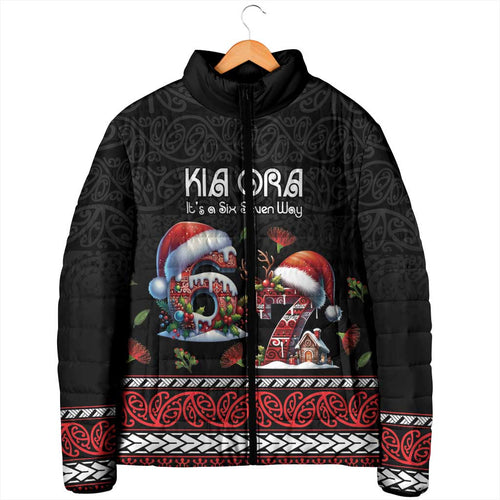 Aotearoa Six Seven Personalized Padded Jacket New Zealand Funny Christmas - Aussie Hoodie