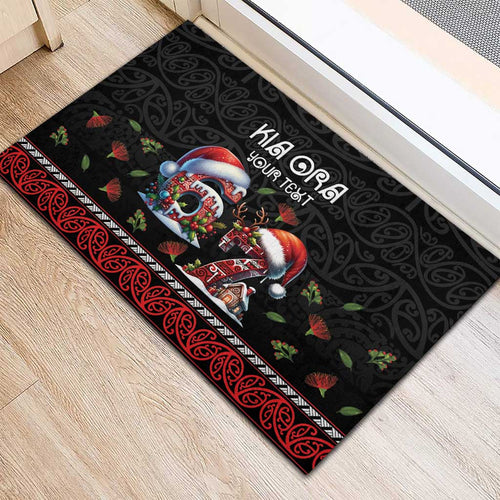 Aotearoa Six Seven Personalized Rubber Doormat New Zealand Funny Christmas - Aussie Hoodie