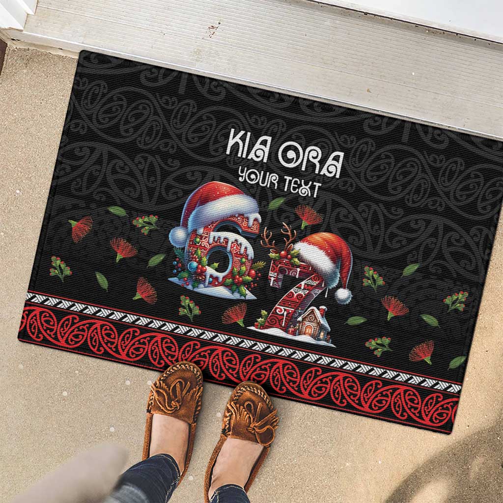 Aotearoa Six Seven Personalized Rubber Doormat New Zealand Funny Christmas - Aussie Hoodie