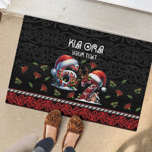 Aotearoa Six Seven Personalized Rubber Doormat New Zealand Funny Christmas - Aussie Hoodie