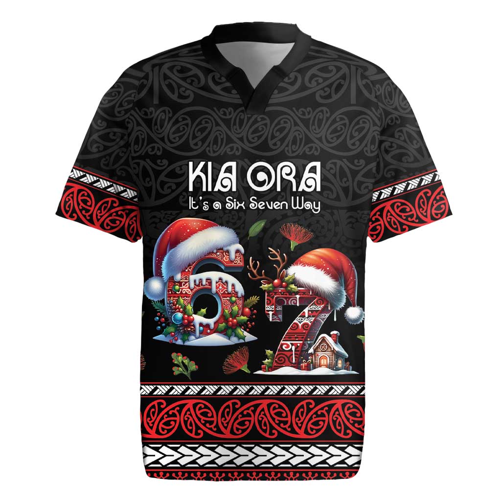 Aotearoa Six Seven Personalized Rugby Jersey New Zealand Funny Christmas - Aussie Hoodie