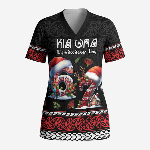 Aotearoa Six Seven Personalized Scrub Top New Zealand Funny Christmas - Aussie Hoodie