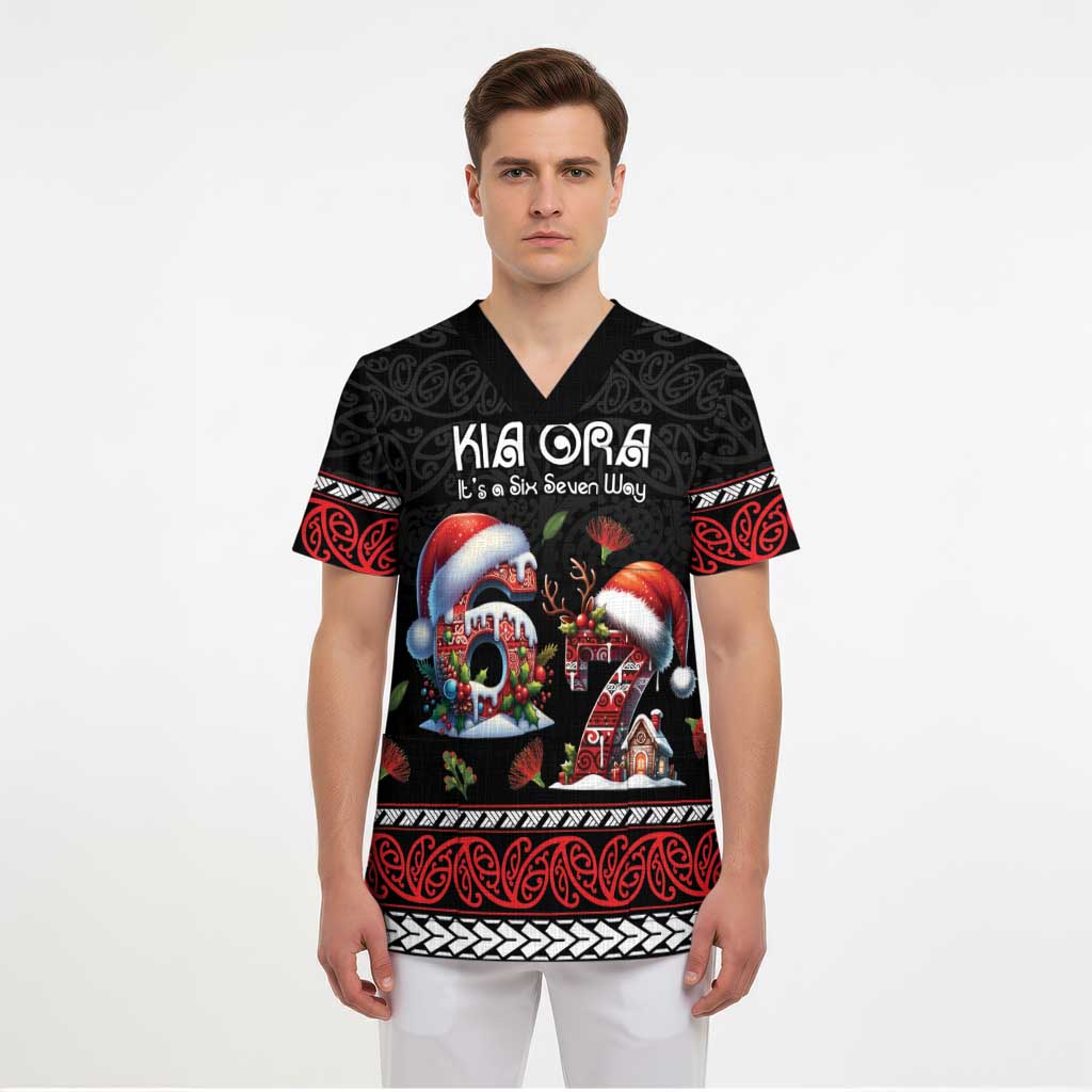 Aotearoa Six Seven Personalized Scrub Top New Zealand Funny Christmas - Aussie Hoodie
