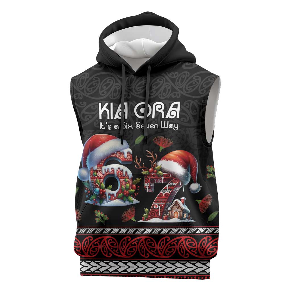 Aotearoa Six Seven Personalized Sleeveless Hoodie New Zealand Funny Christmas - Aussie Hoodie