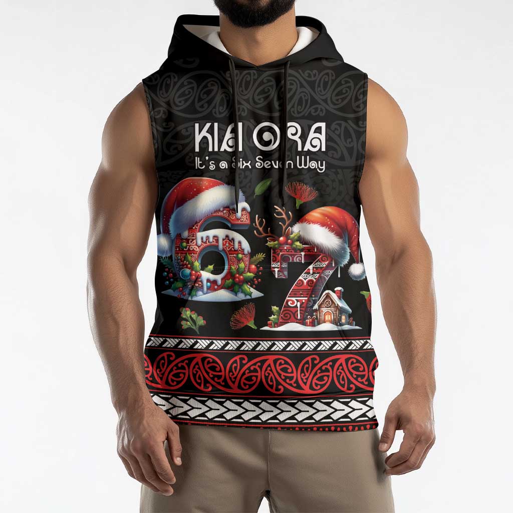 Aotearoa Six Seven Personalized Sleeveless Hoodie New Zealand Funny Christmas - Aussie Hoodie