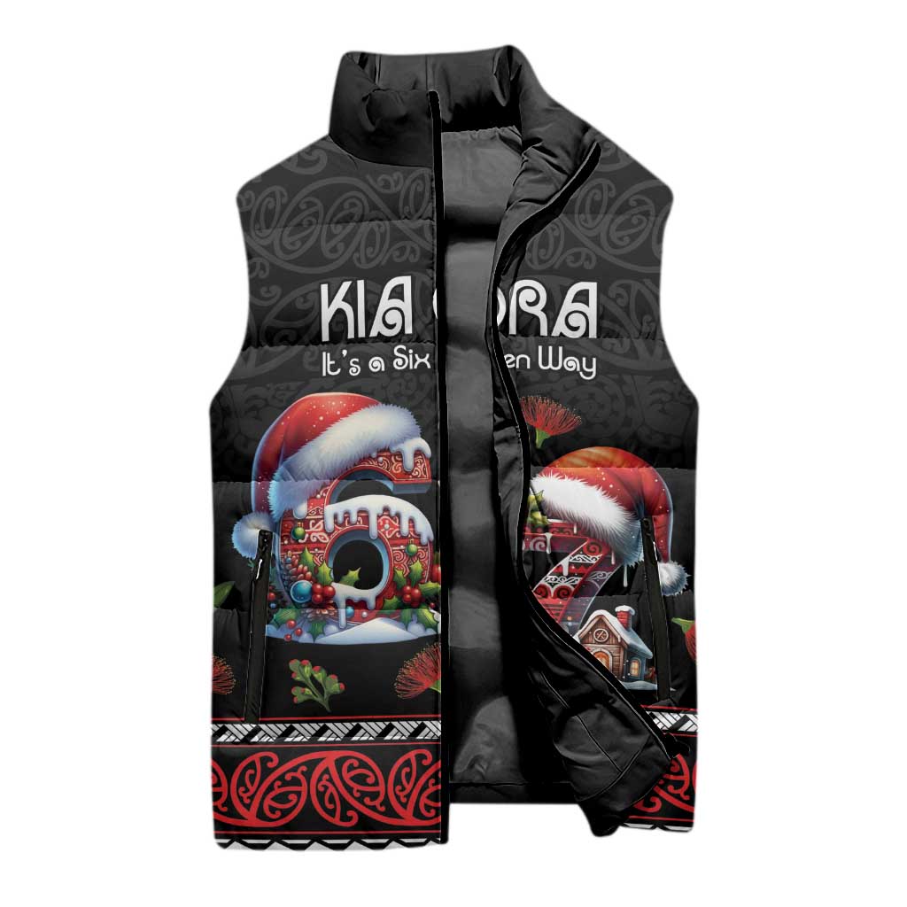 Aotearoa Six Seven Personalized Sleeveless Puffer Jacket New Zealand Funny Christmas - Aussie Hoodie