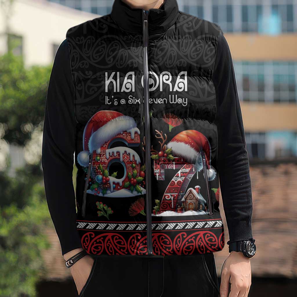 Aotearoa Six Seven Personalized Sleeveless Puffer Jacket New Zealand Funny Christmas - Aussie Hoodie