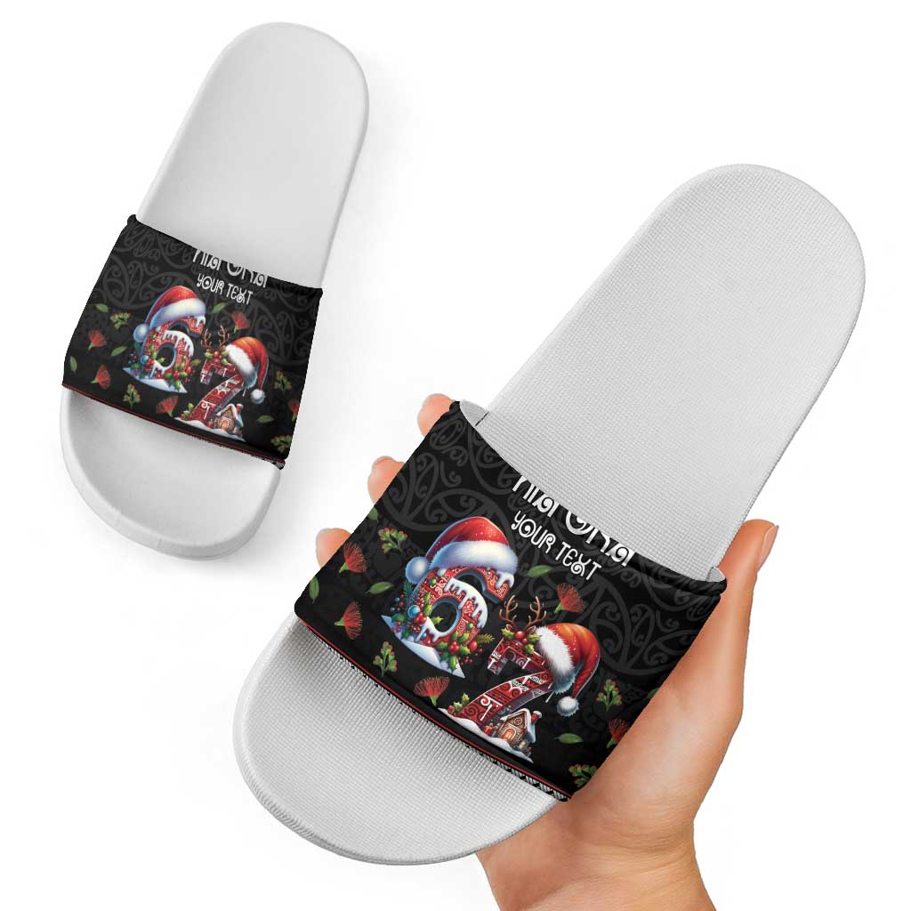 Aotearoa Six Seven Personalized Slide Sandals New Zealand Funny Christmas - Aussie Hoodie