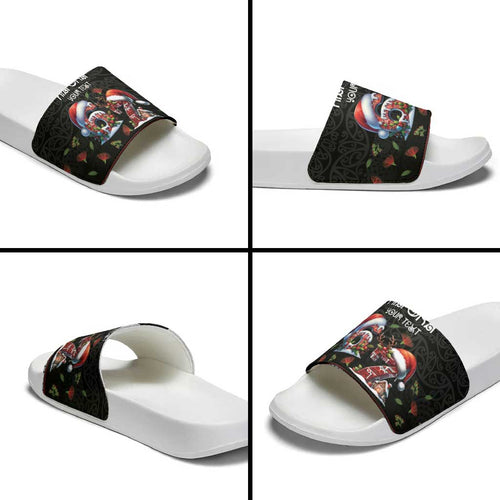 Aotearoa Six Seven Personalized Slide Sandals New Zealand Funny Christmas - Aussie Hoodie