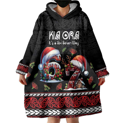Aotearoa Six Seven Personalized Wearable Blanket Hoodie New Zealand Funny Christmas - Aussie Hoodie