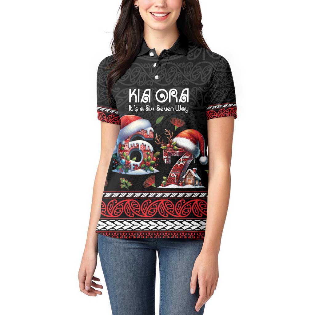 Aotearoa Six Seven Personalized Women Polo Shirt New Zealand Funny Christmas - Aussie Hoodie