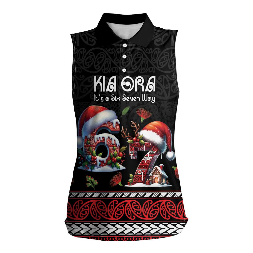 Aotearoa Six Seven Personalized Women Sleeveless Polo Shirt New Zealand Funny Christmas - Aussie Hoodie