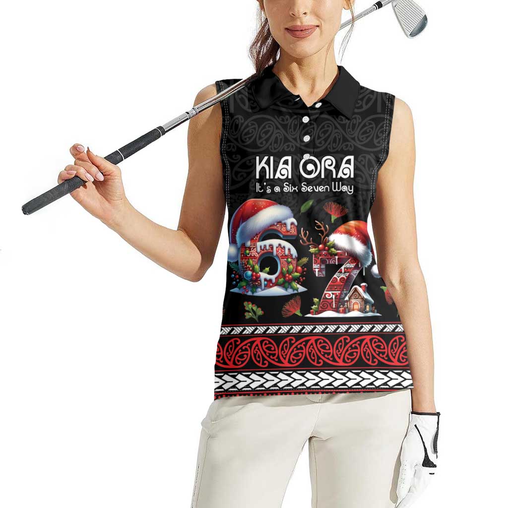 Aotearoa Six Seven Personalized Women Sleeveless Polo Shirt New Zealand Funny Christmas - Aussie Hoodie