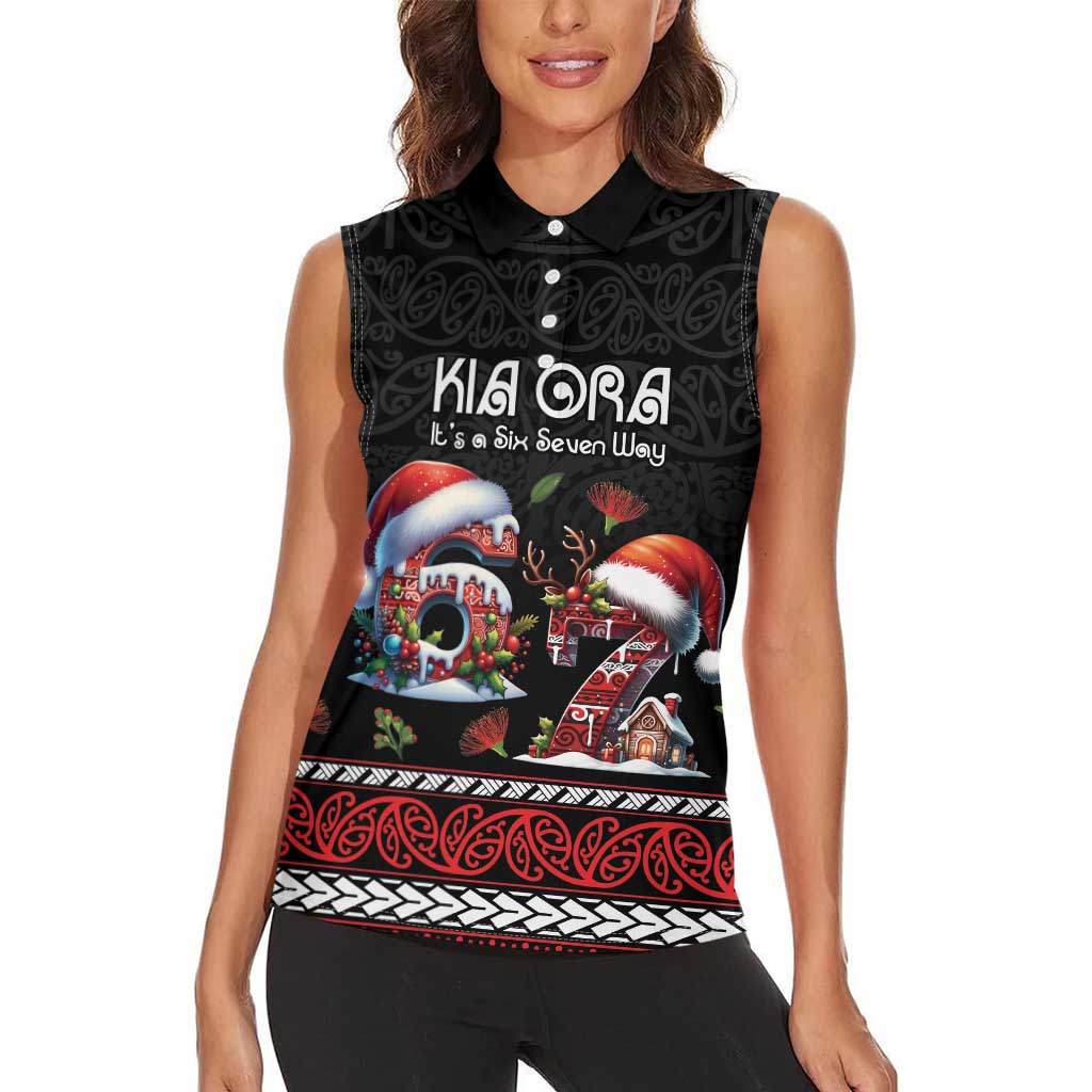 Aotearoa Six Seven Personalized Women Sleeveless Polo Shirt New Zealand Funny Christmas - Aussie Hoodie