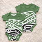 Green Fern New Zealand Kowhai Ngutukaka Baby Onesie
