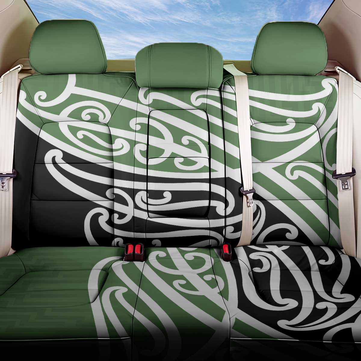 Green Fern New Zealand Kowhai Ngutukak Back Car Seat Cover - Aussie Hoodie