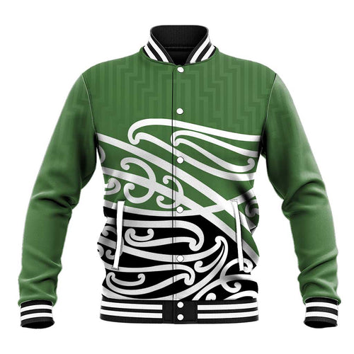 Green Fern New Zealand Kowhai Ngutukak Baseball Jacket - Aussie Hoodie