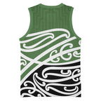 Green Fern New Zealand Kowhai Ngutukak Basketball Jersey - Aussie Hoodie