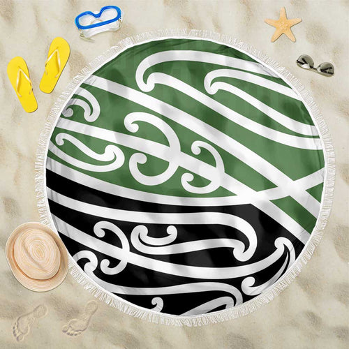 Green Fern New Zealand Kowhai Ngutukak Beach Blanket - Aussie Hoodie