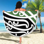 Green Fern New Zealand Kowhai Ngutukak Beach Blanket - Aussie Hoodie