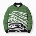 Green Fern New Zealand Kowhai Ngutukak Bomber Puffer Jacket - Aussie Hoodie