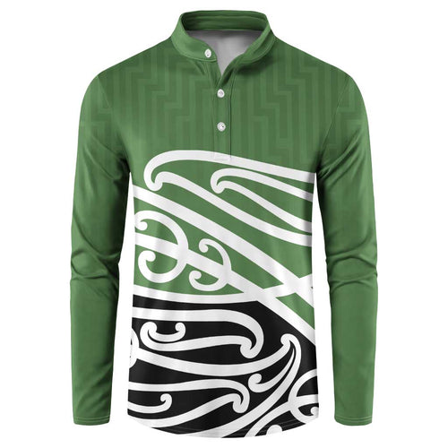Green Fern New Zealand Kowhai Ngutukak Button Sweatshirt - Aussie Hoodie