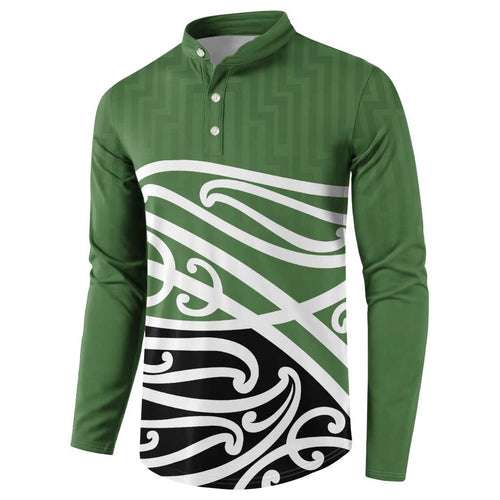 Green Fern New Zealand Kowhai Ngutukak Button Sweatshirt - Aussie Hoodie