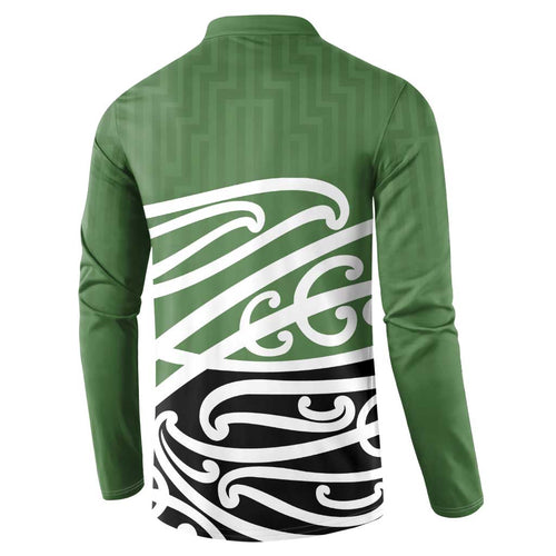 Green Fern New Zealand Kowhai Ngutukak Button Sweatshirt - Aussie Hoodie