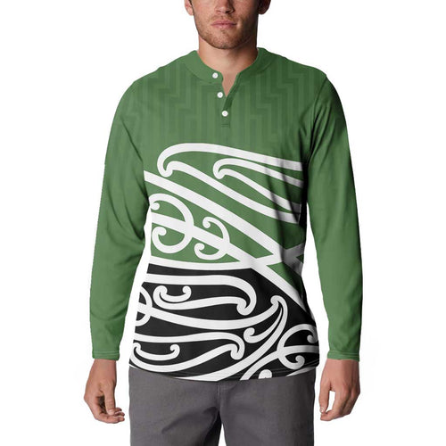 Green Fern New Zealand Kowhai Ngutukak Button Sweatshirt - Aussie Hoodie