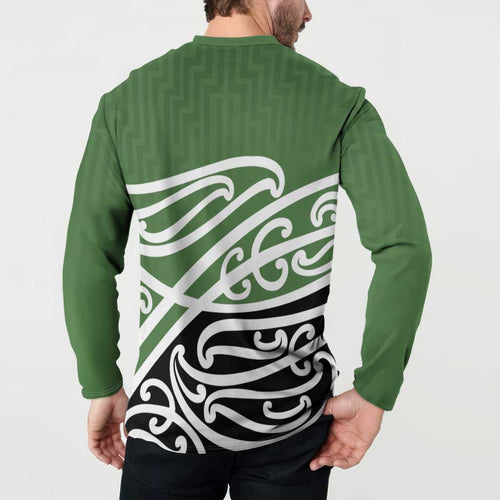 Green Fern New Zealand Kowhai Ngutukak Button Sweatshirt - Aussie Hoodie