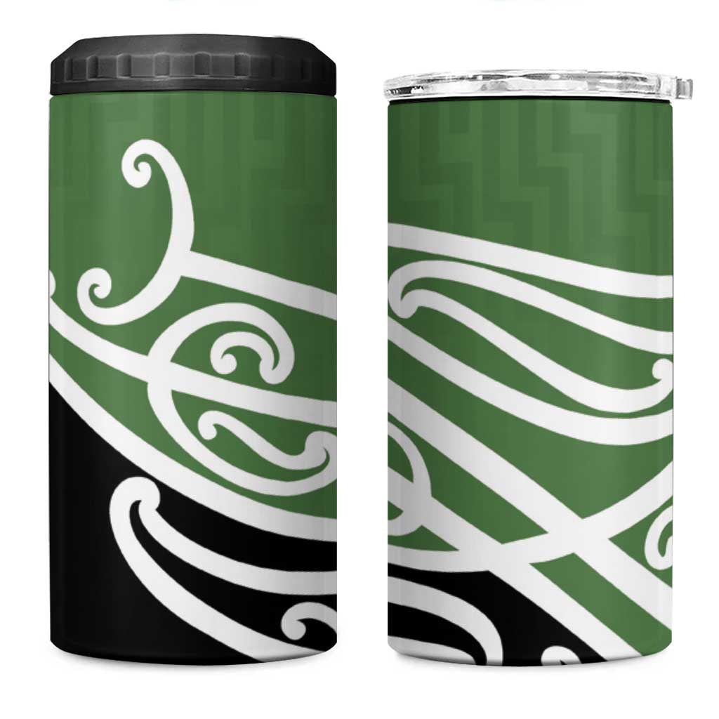 Green Fern New Zealand Kowhai Ngutukak 4 in 1 Can Cooler Tumbler - Aussie Hoodie