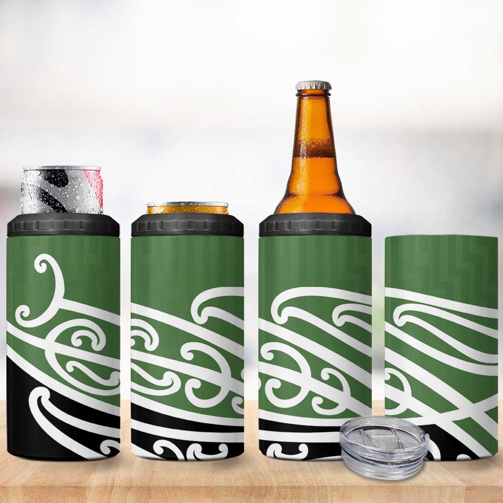 Green Fern New Zealand Kowhai Ngutukak 4 in 1 Can Cooler Tumbler - Aussie Hoodie
