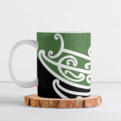 Green Fern New Zealand Kowhai Ngutukak Ceramic Mug - Aussie Hoodie