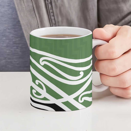 Green Fern New Zealand Kowhai Ngutukak Ceramic Mug - Aussie Hoodie