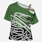 Green Fern New Zealand Kowhai Ngutukak Cross Shoulder Shirt - Aussie Hoodie