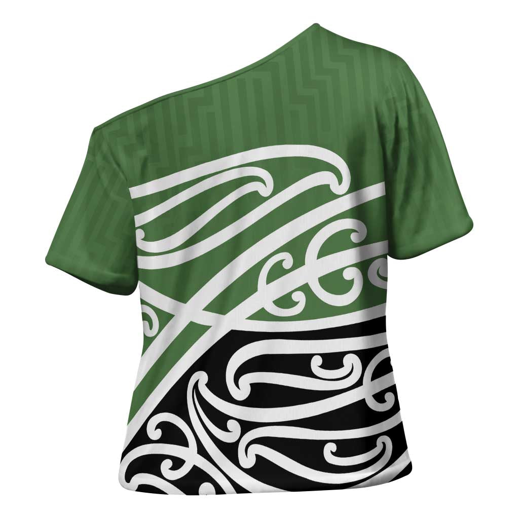 Green Fern New Zealand Kowhai Ngutukak Cross Shoulder Shirt - Aussie Hoodie