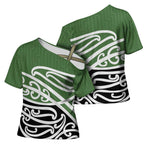 Green Fern New Zealand Kowhai Ngutukak Cross Shoulder Shirt - Aussie Hoodie