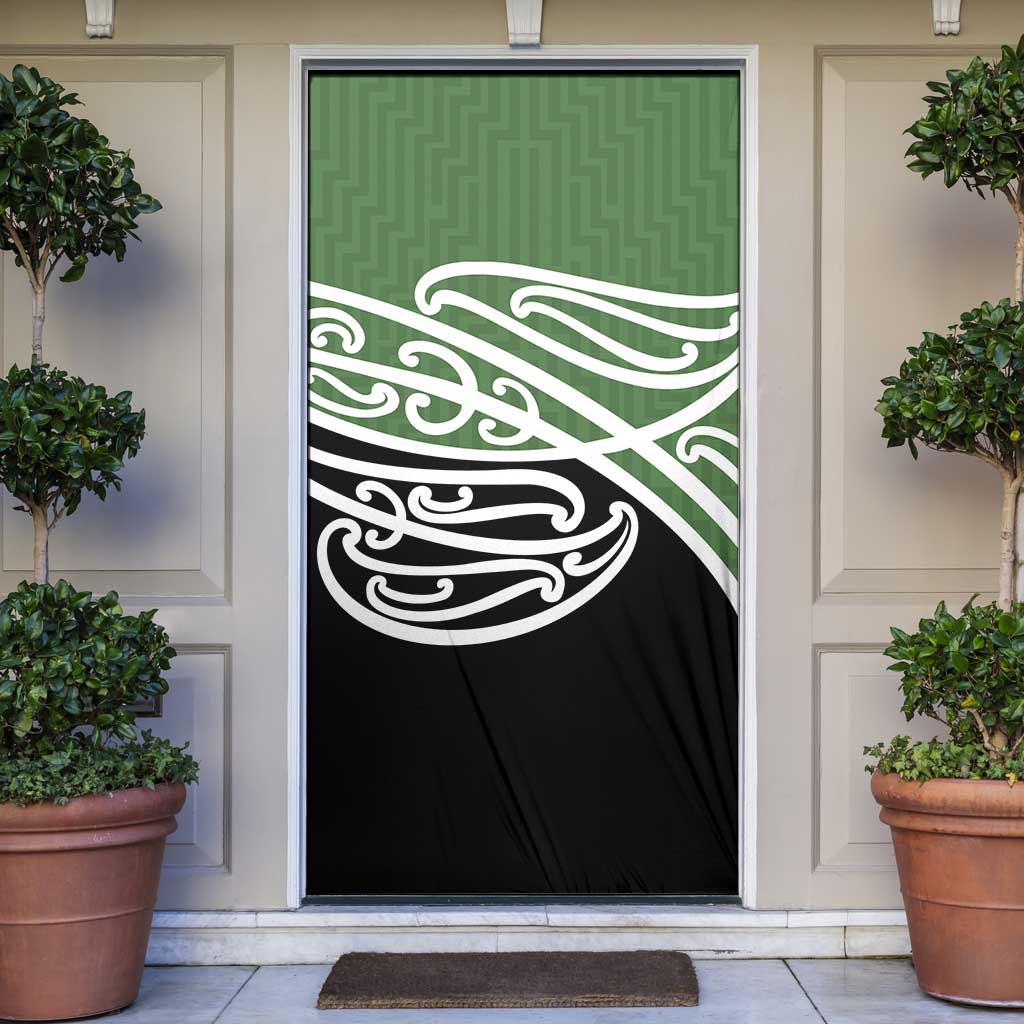 Green Fern New Zealand Kowhai Ngutukak Door Cover - Aussie Hoodie