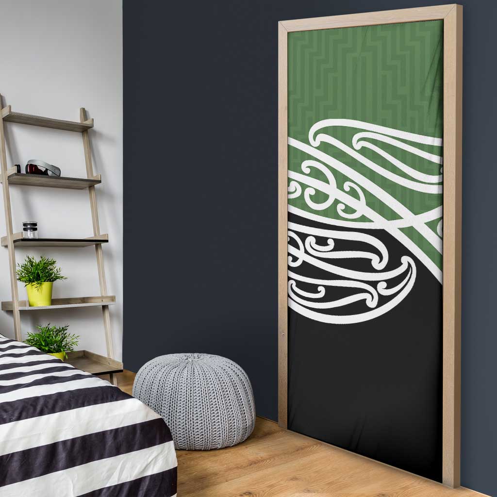 Green Fern New Zealand Kowhai Ngutukak Door Cover - Aussie Hoodie