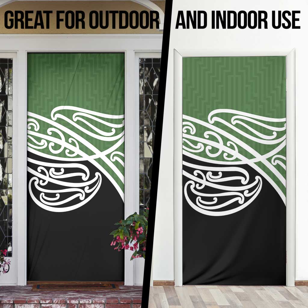 Green Fern New Zealand Kowhai Ngutukak Door Cover - Aussie Hoodie