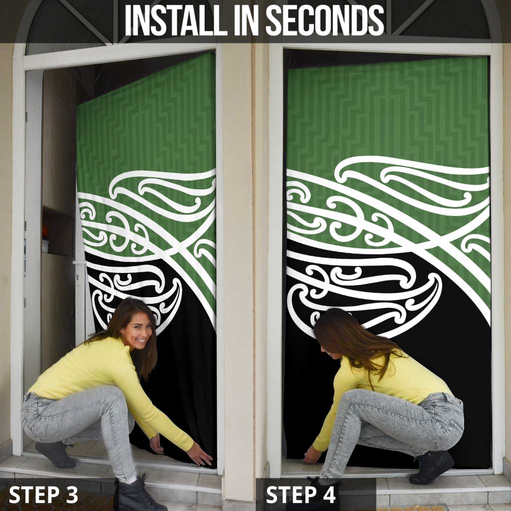 Green Fern New Zealand Kowhai Ngutukak Door Cover - Aussie Hoodie