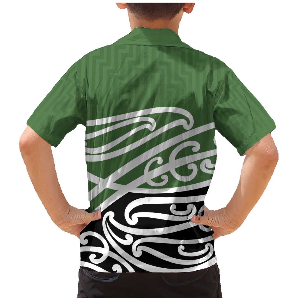 Green Fern New Zealand Kowhai Ngutukak Family Matching Mermaid Dress and Hawaiian Shirt - Aussie Hoodie