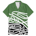 Green Fern New Zealand Kowhai Ngutukak Family Matching Off The Shoulder Long Sleeve Dress and Hawaiian Shirt - Aussie Hoodie