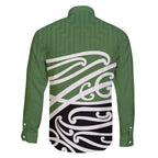 Green Fern New Zealand Kowhai Ngutukak Family Matching Off The Shoulder Long Sleeve Dress and Hawaiian Shirt - Aussie Hoodie