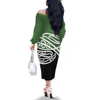 Green Fern New Zealand Kowhai Ngutukak Family Matching Off The Shoulder Long Sleeve Dress and Hawaiian Shirt - Aussie Hoodie
