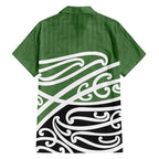 Green Fern New Zealand Kowhai Ngutukak Family Matching Short Sleeve Bodycon Dress and Hawaiian Shirt - Aussie Hoodie