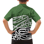Green Fern New Zealand Kowhai Ngutukak Family Matching Tank Maxi Dress and Hawaiian Shirt - Aussie Hoodie