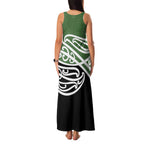 Green Fern New Zealand Kowhai Ngutukak Family Matching Tank Maxi Dress and Hawaiian Shirt - Aussie Hoodie